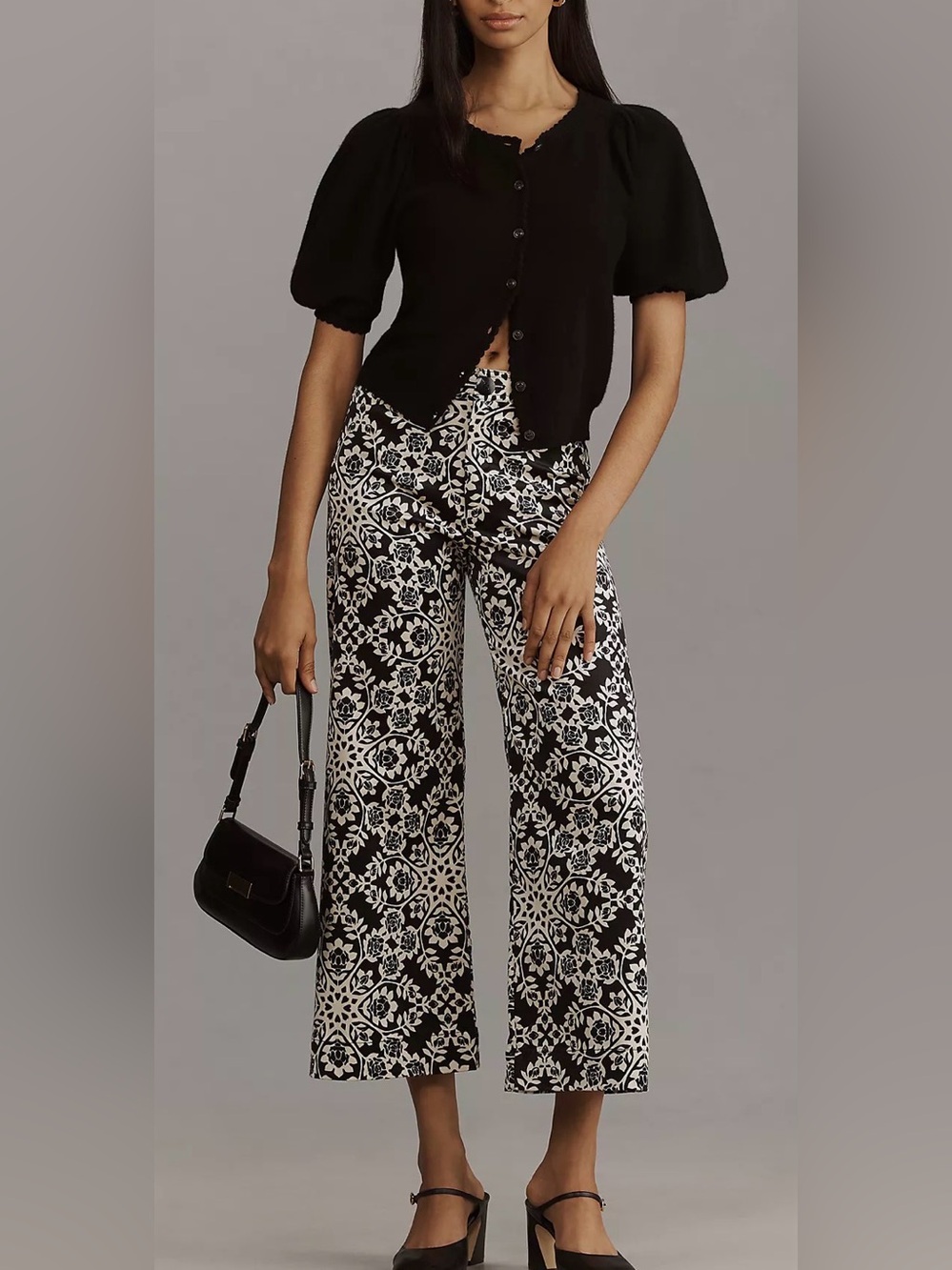 Maeve The Ettie High Rise Crop Wide-Leg Pant Printed Edition 29P RARE
